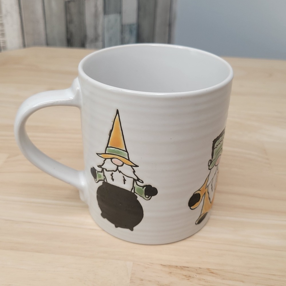 Prima Designs Halloween Gnomes Coffee‎ Mug Witch Frankenstein Fall Decor Ceramic